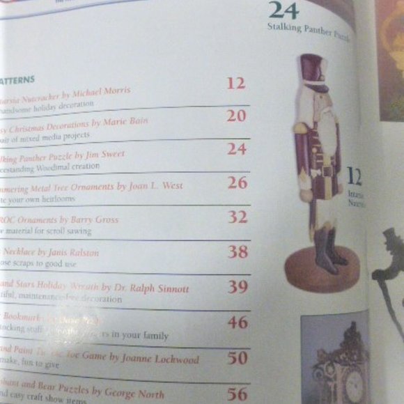 BK26 Lot of 3 WOODWORKING Magazines Christmas Wood Ornaments Scroll Saw Work - Picture 4 of 16